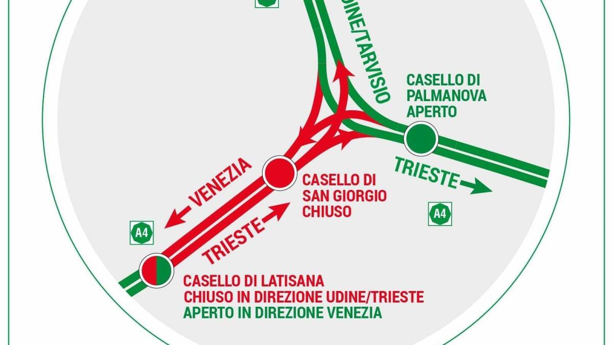 Autostrada A4, chiusure e modifiche alla viabilità per il 6 e 7 luglio - 