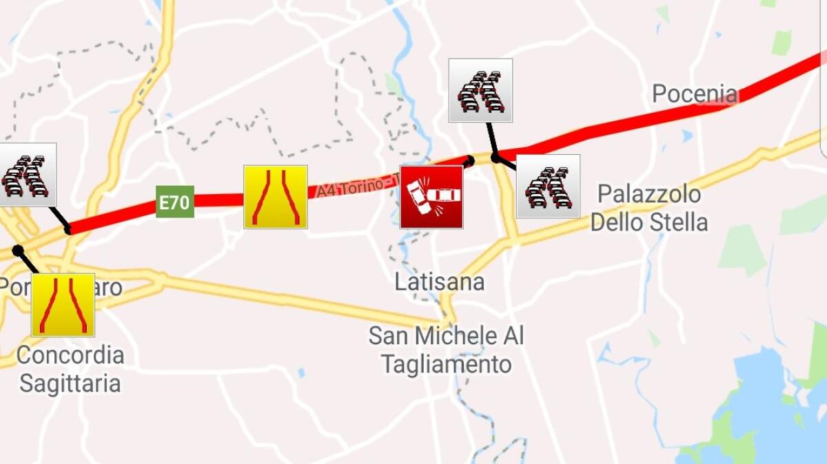 Incidente in A4 tra Portogruaro e Latisana: code chilometriche - 