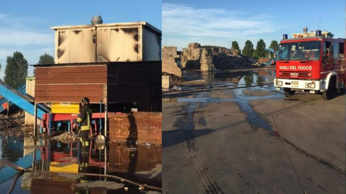 Ronchis: fiamme nella ditta Camilot recycling, i pompieri domano le fiamme - 