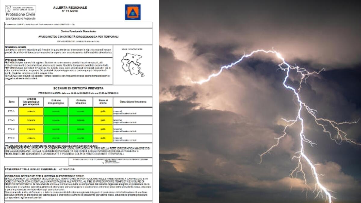 Meteo, allerta gialla fino a domani sera: temporali e grandine - 