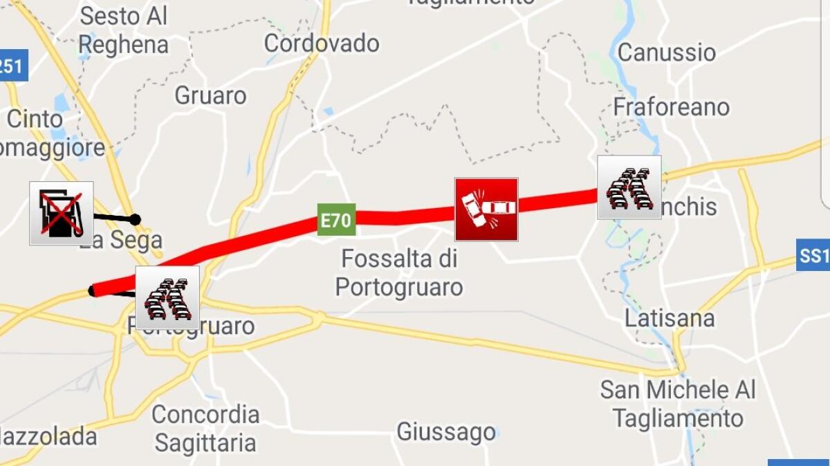 Incidente in A4 tra Portogruaro e Latisana: traffico in tilt - 