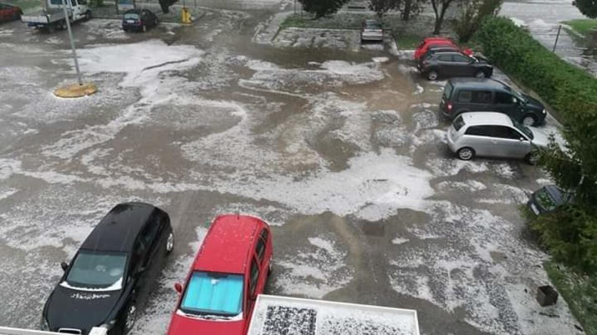 Nubifragio e grandine ad Adria oggi pomeriggio - 