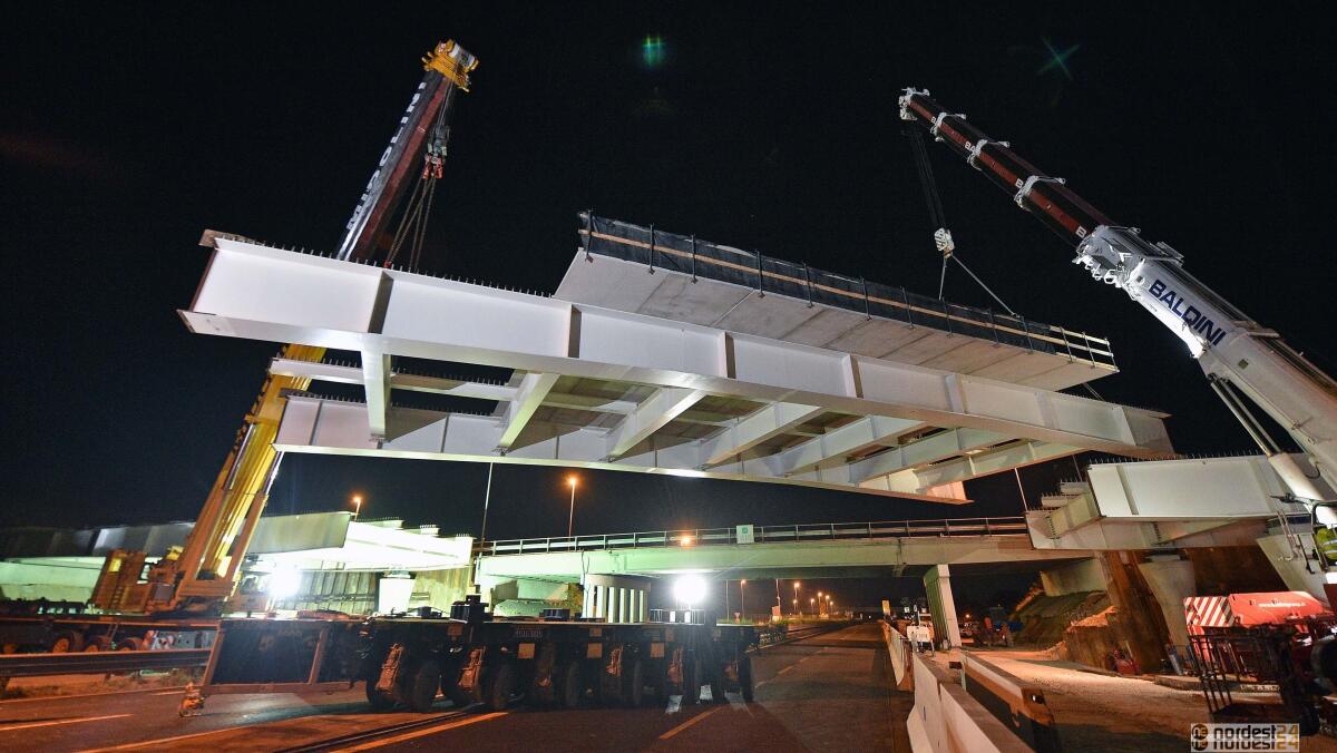 Autostrada, nuovo cavalcavia svincolo San Giorgio e demolito ponte nodo di Palmanova - 