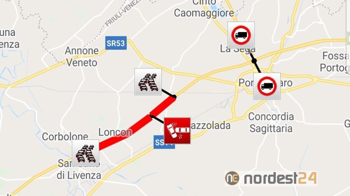 Grave incidente in A4 tra San Stino e Portogruaro - 