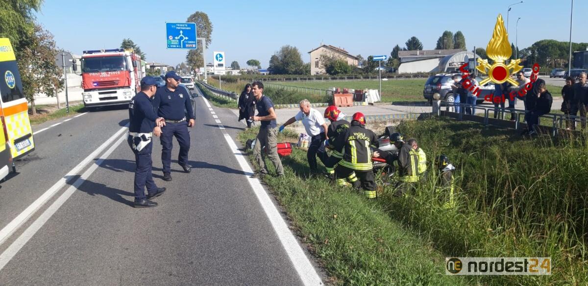 Grave incidente a San Stino di Livenza: scontro auto - furgone - 