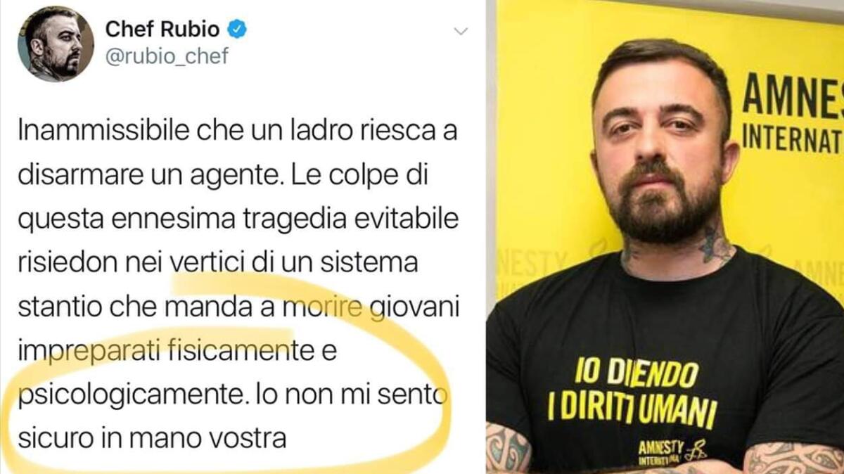 Chef Rubio: "Poliziotti impreparati, non mi sento sicuro" - 