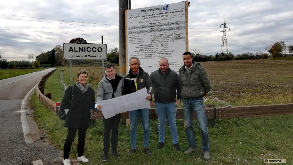 A Moruzzo avviato il cantiere per la realizzazione della fognatura di Alnicco - 