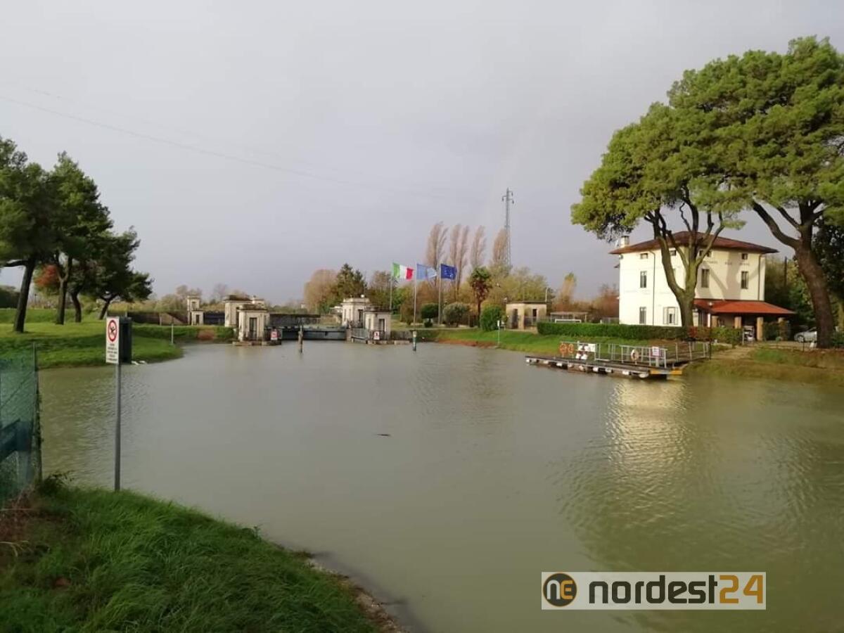 A Lignano monitoraggio per il transito della piena del Tagliamento - 
