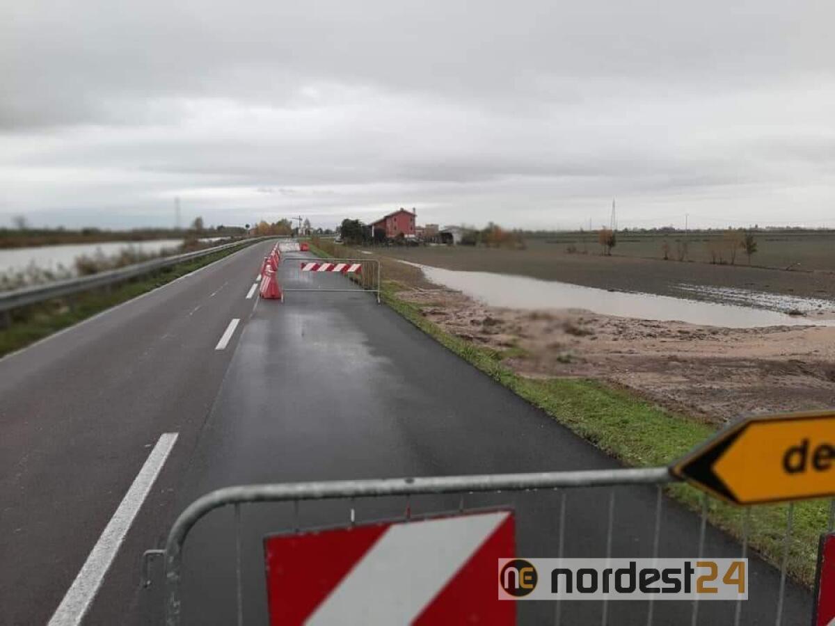 A Concordia Sagittaria esonda il fiume Lemene: viabilità modificata - 