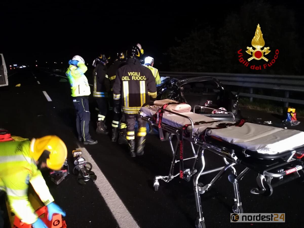 Incidente in A4 tra San Donà e Cessalto: morto un uomo, gravi bimbo e donna - 