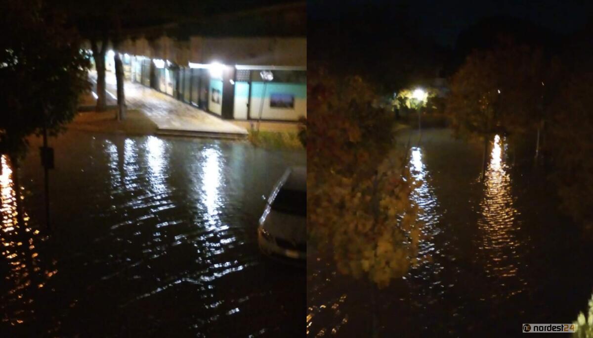 Acqua alta, a Bibione Pineda strade allagate - 