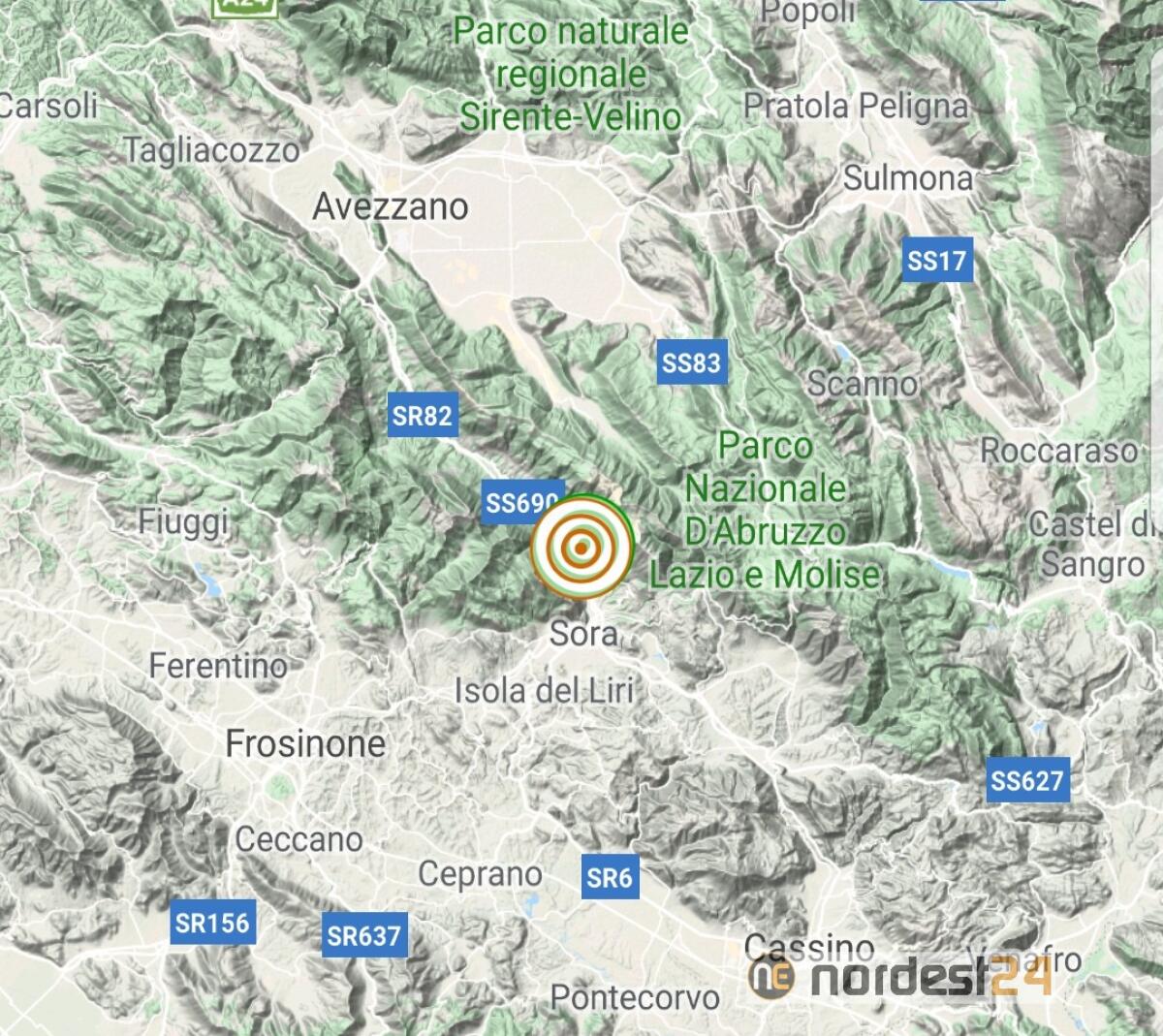 Terremoto in Abruzzo: epicentro in provincia dell'Aquila - 