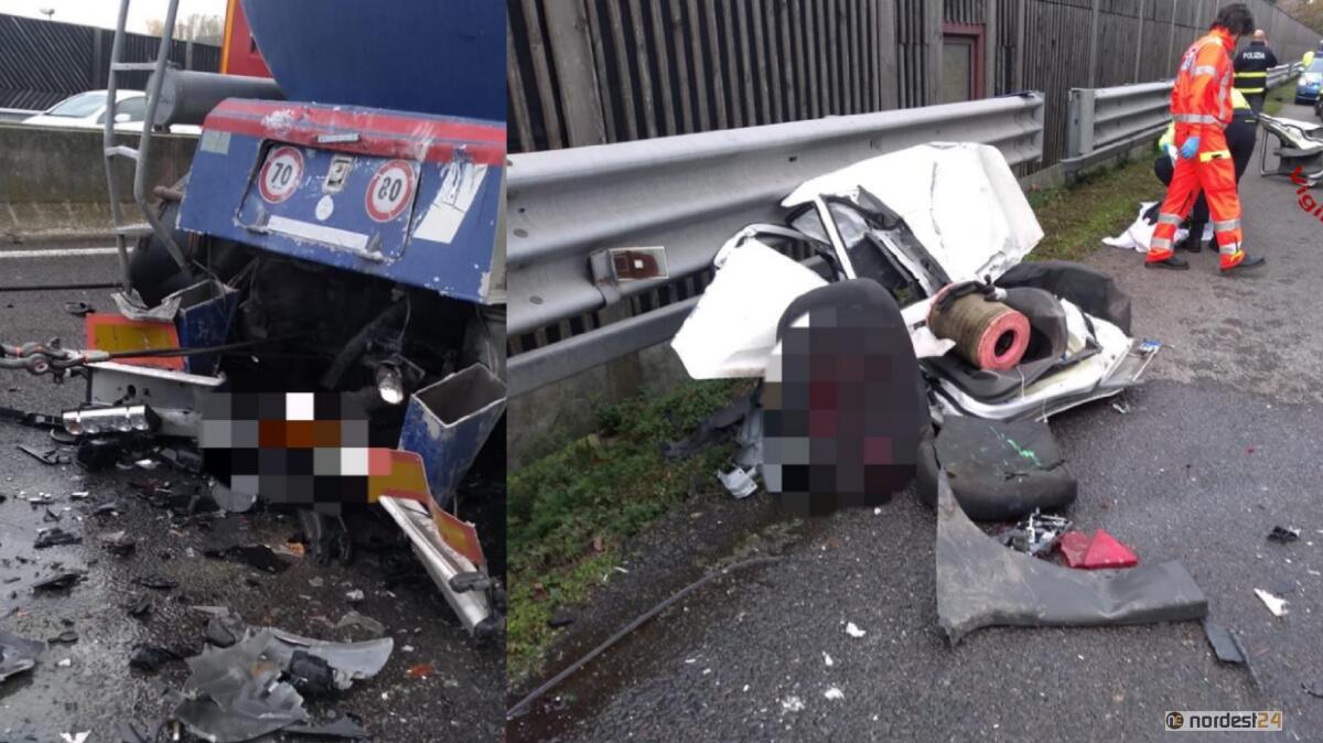 Incidente in autostrada, auto schiacciata tra 2 camion: morta Daniela Martini - 