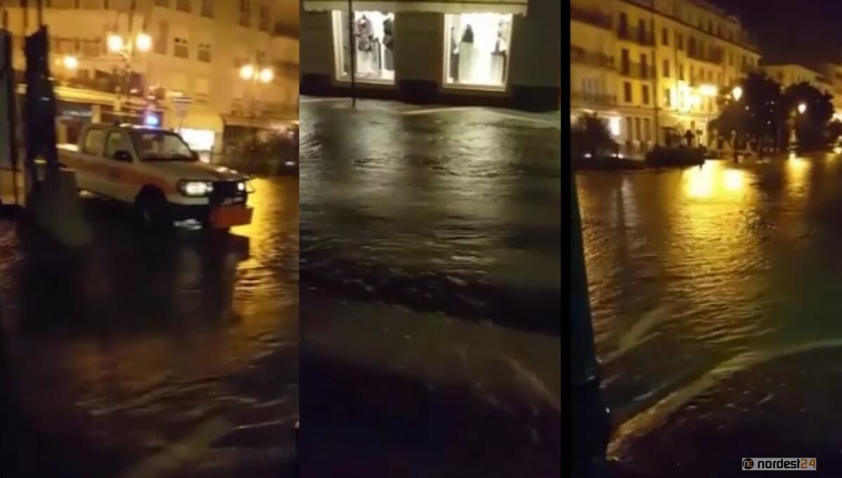 Maltempo, a Grado allagato il centro cittadino: chiuso il traffico veicolare - 