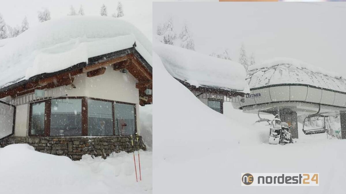 Maltempo e allagamenti, bufera di neve a Sappada - 