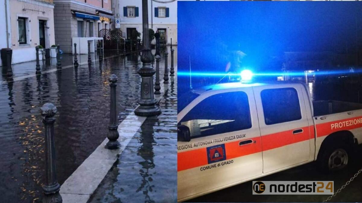 Vigilia con l'acqua alta: a Grado interdetto il centro città - 
