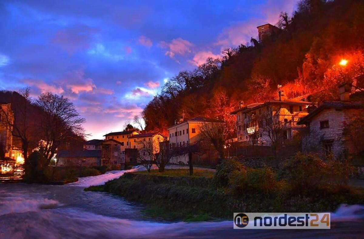 Tramonto a Polcenigo (PN), 21 dicembre 2019 - 