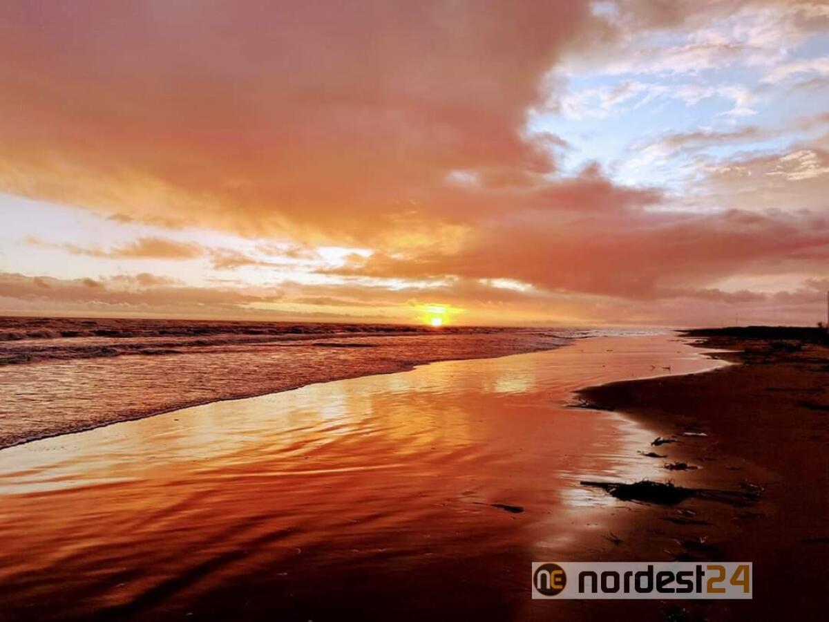 Il tramonto a Bibione, 21 dicembre 2019 - 