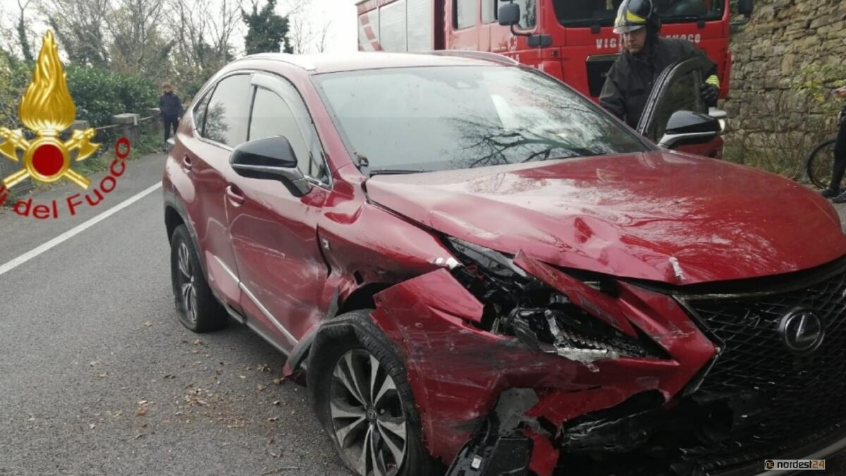 Incidente in Strada Nuova per Opicina: sbanda e finisce contro il muro - 