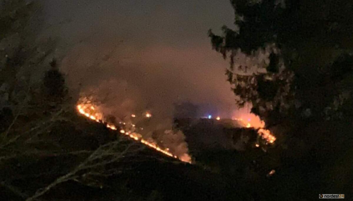 Brucia il Monte Grappa: vasto incendio in corso - 