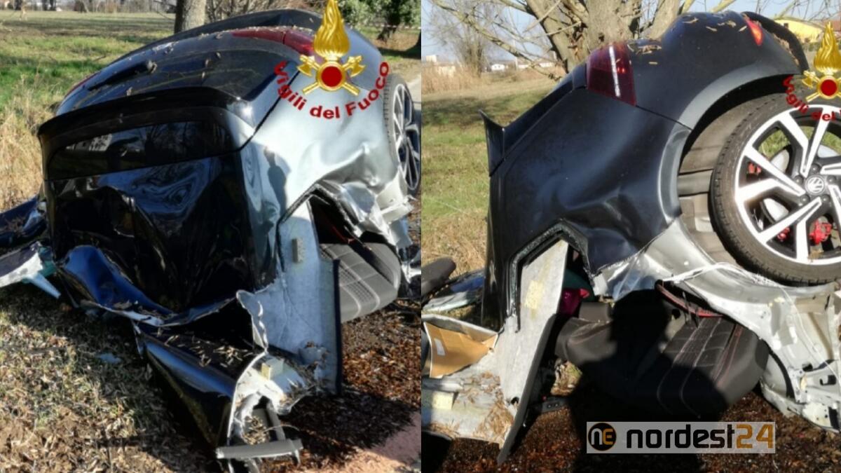 Incidente a Scorzè, schianto contro l'albero: un morto e un ferito grave - 