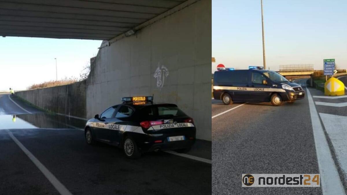 San Donà di Piave. Allagamento del sottopasso: modifiche alla viabilità - 