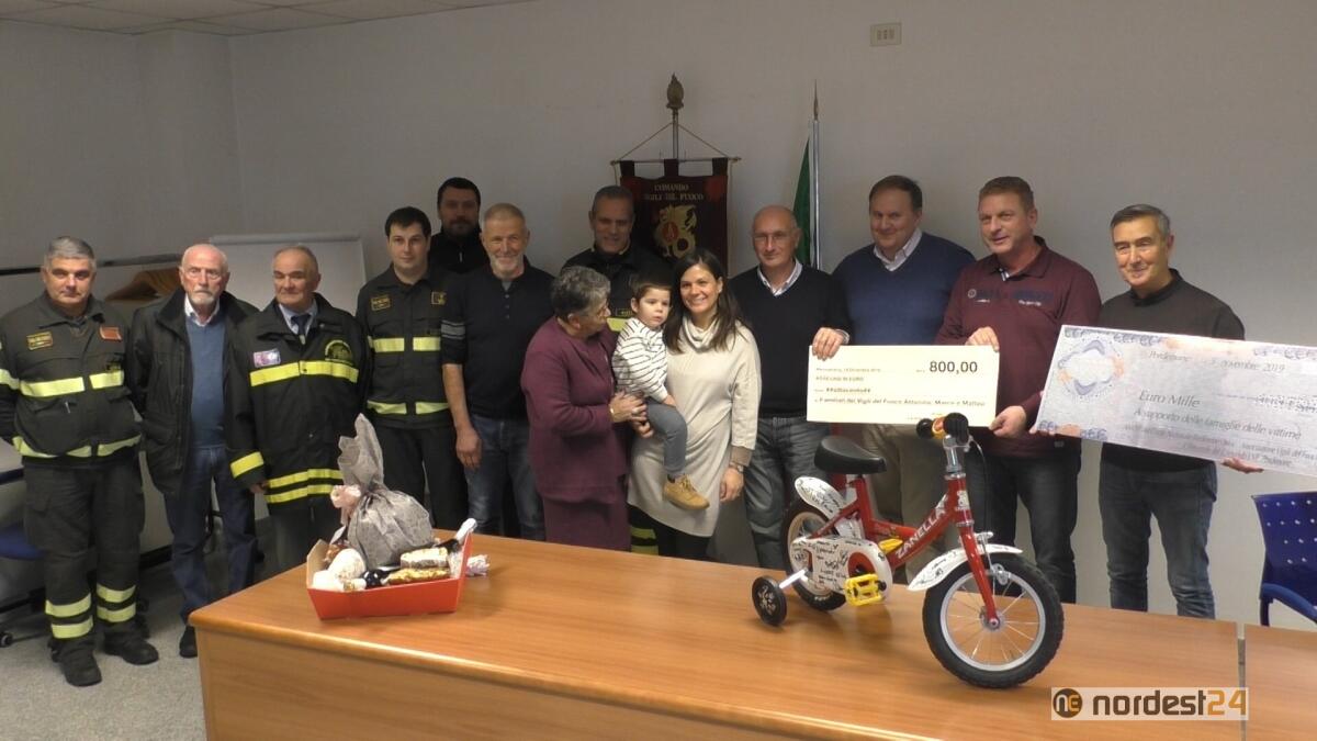 Dai Vigili del Fuoco di Pordenone una bici per il piccolo Francesco - 