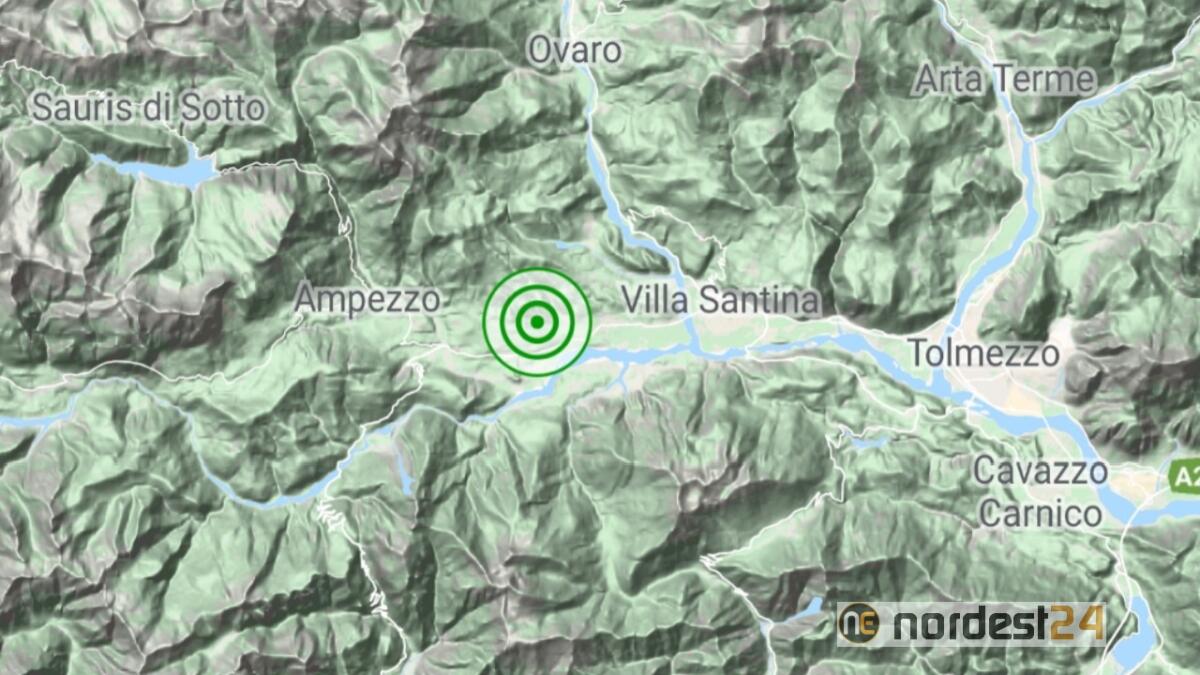 Lieve scossa di terremoto in Carnia: epicentro a Preone - 