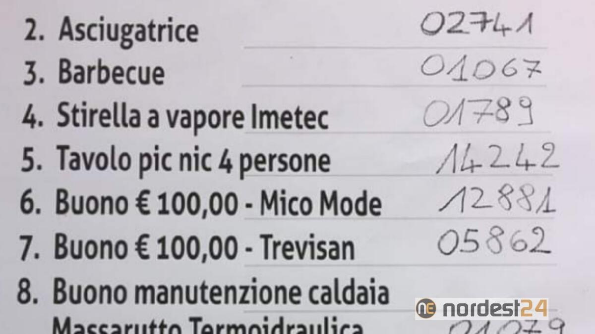 I numeri della lotteria della foghera di Latisanotta 2020 - 