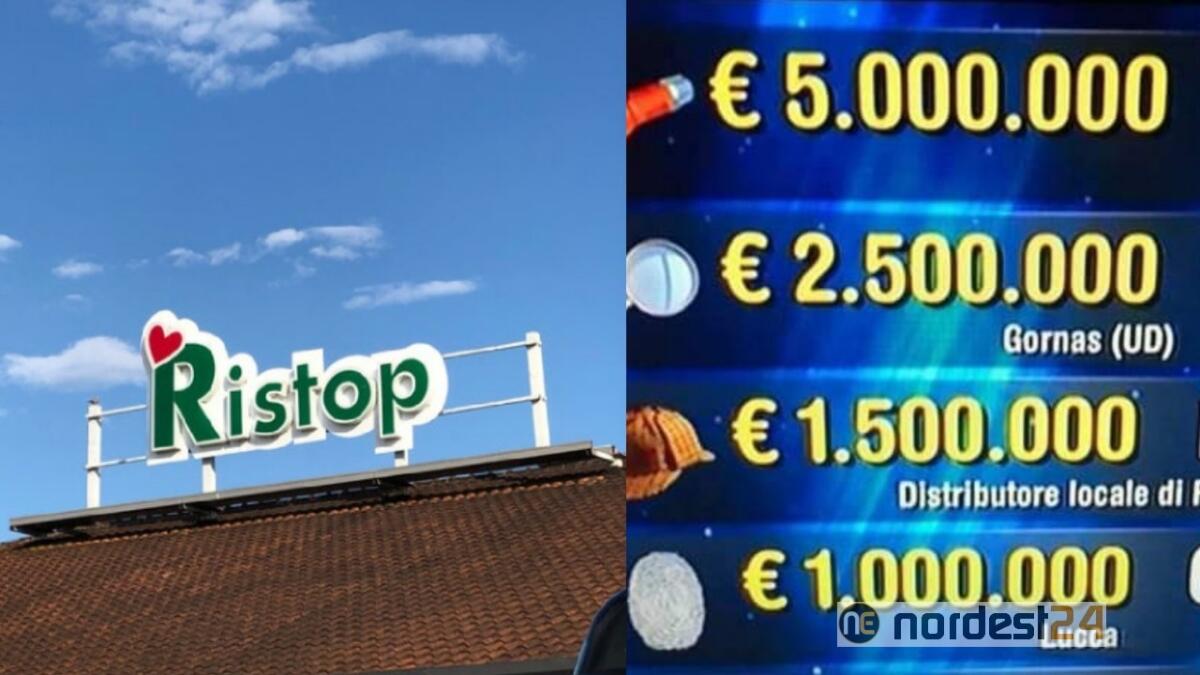 Biglietto milionario: venduto all'Area di servizio Gonars Sud "Ristop" - 