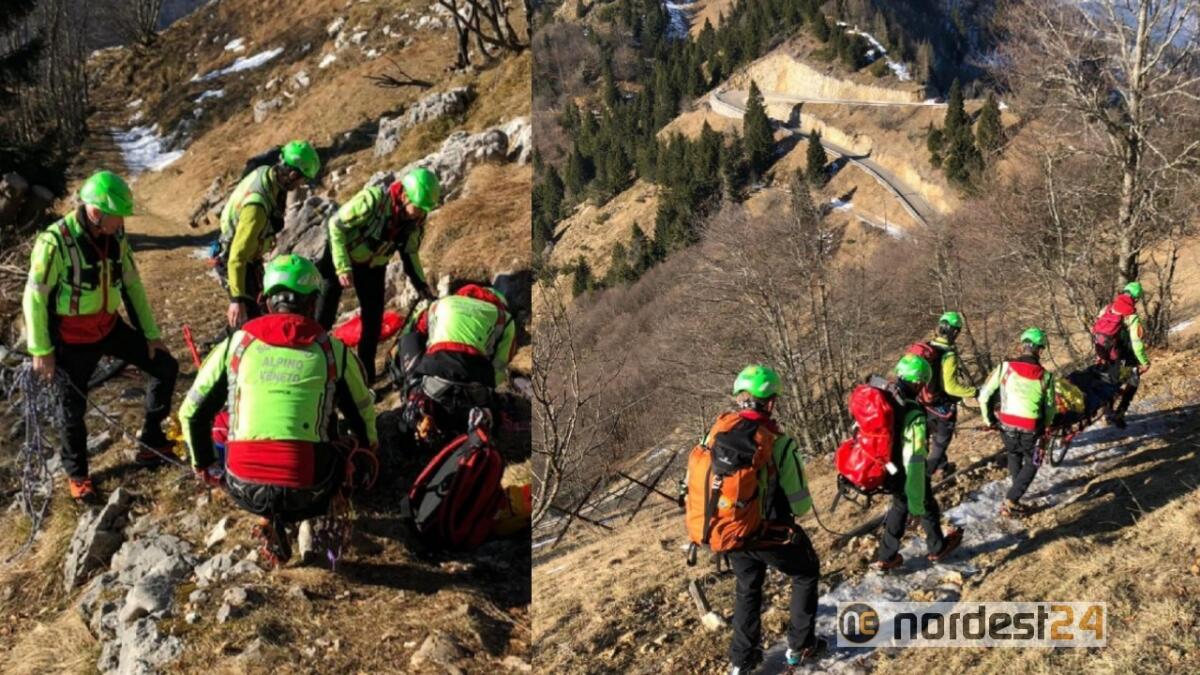 Escursionista 49enne scivola sul sentiero ghiacciato e si ferisce - 