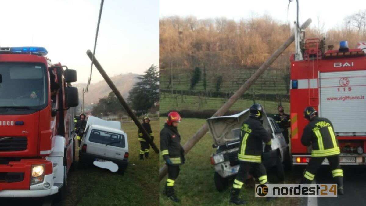 Si schianta con la Panda e abbatte un palo: autista scomparso - 