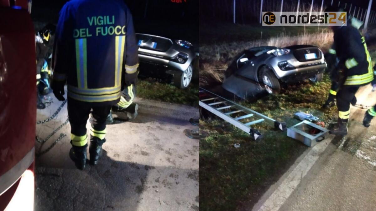 Incidente a Maniago: esce di strada e finisce in un canale - 