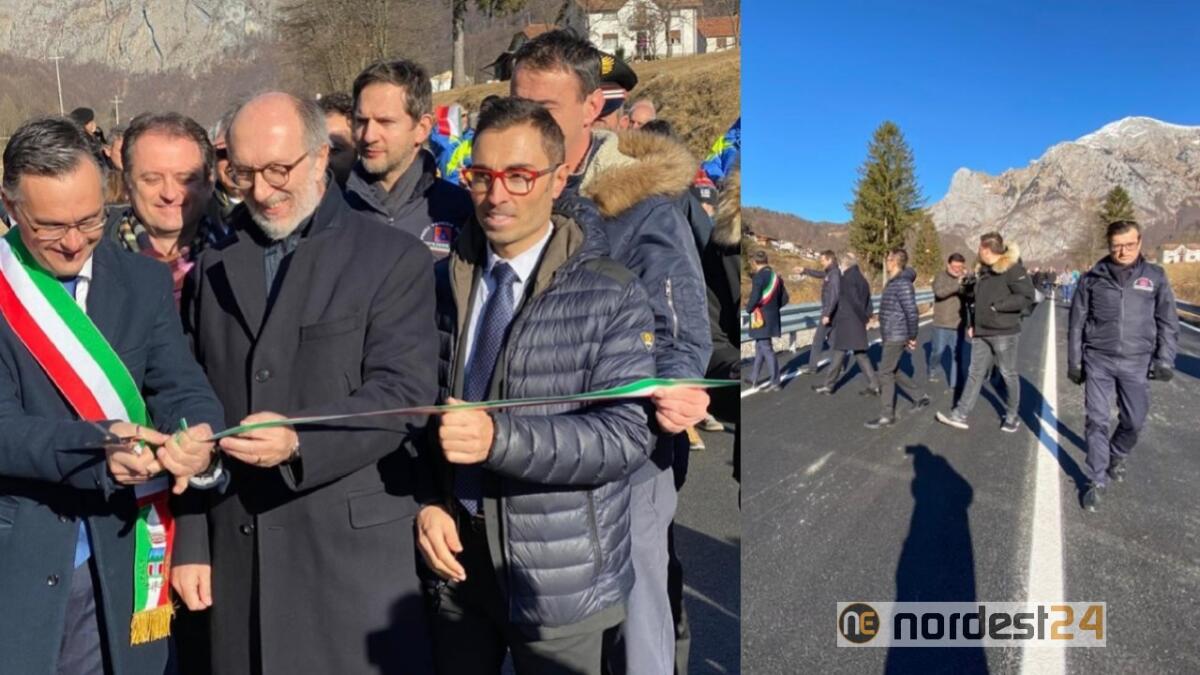 Tempesta Vaia, riaperto oggi il tratto della Ss52 bis franato - 