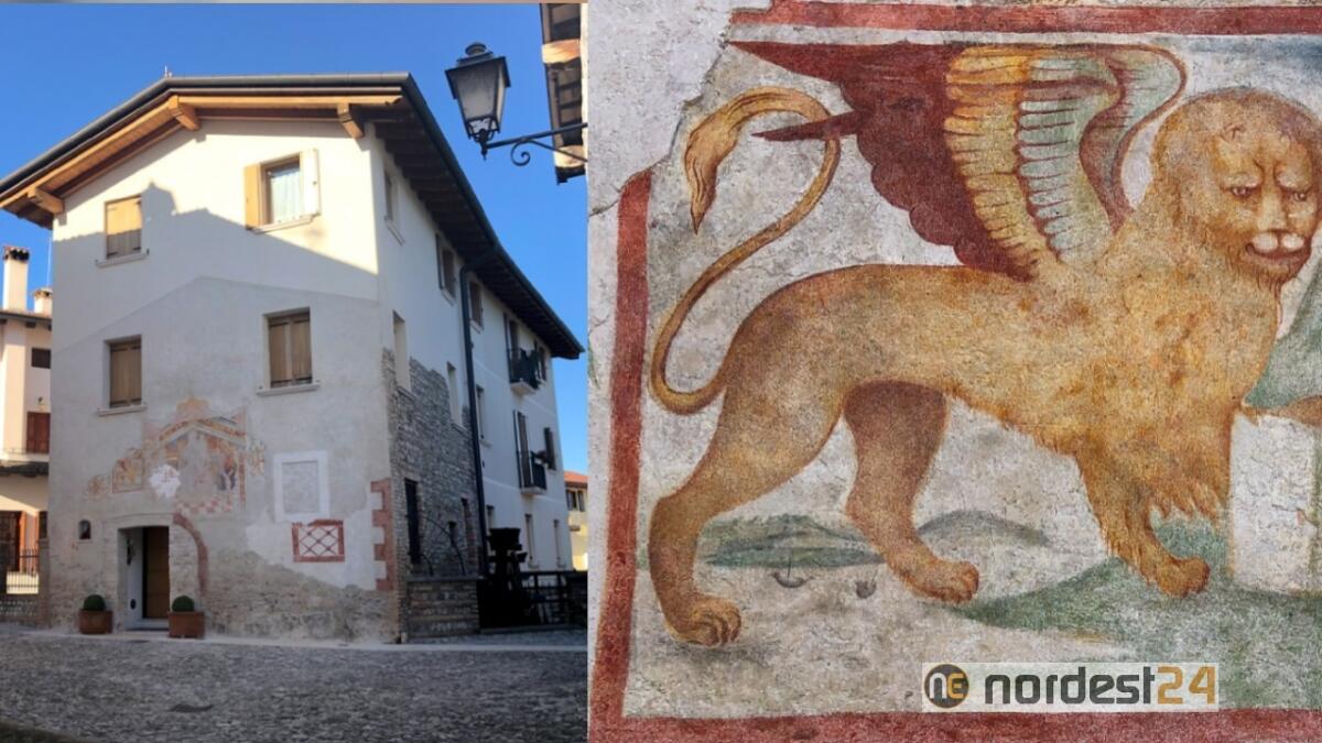 Sorpresa nel borgo antico di Valvasone: dai lavori compare un Leone marciano - 