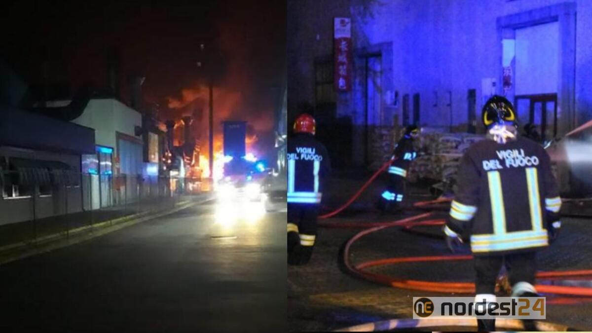 Violento incendio a Maron di Brugnera: brucia la Innolac Srl - 