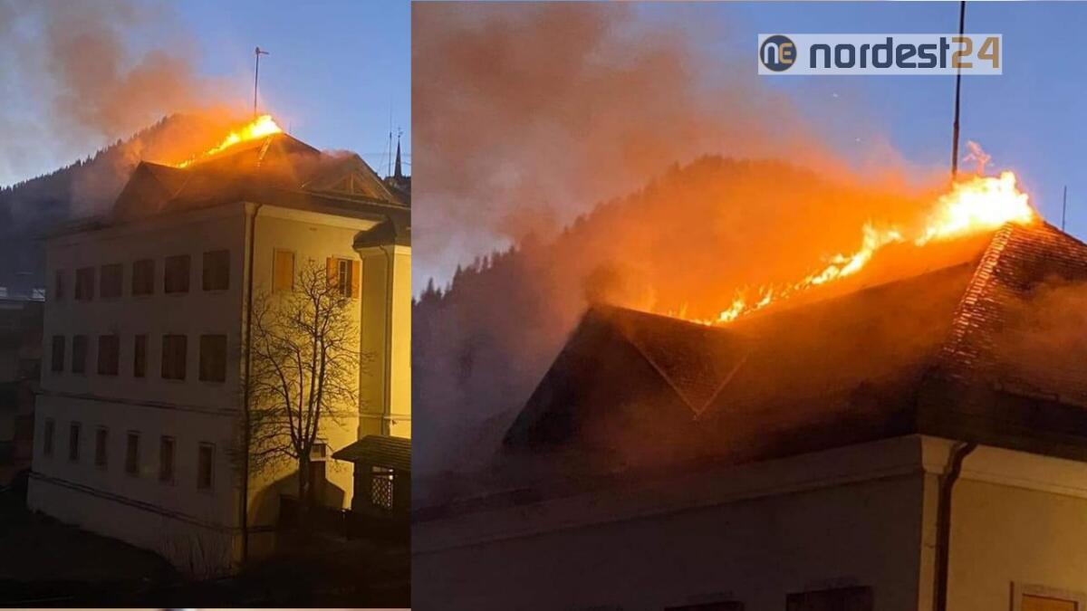 Incendio al municipio di Zoppè di Cadore - 