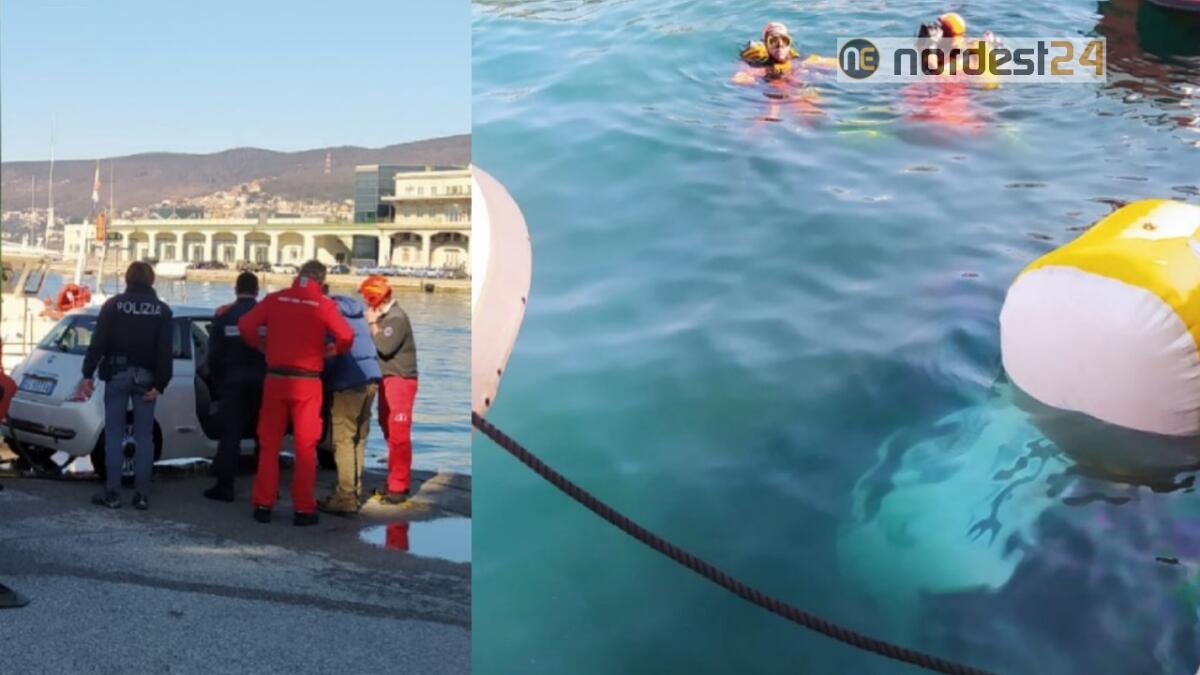 Trieste, scorda il freno a mano e l'auto finisce in mare - 