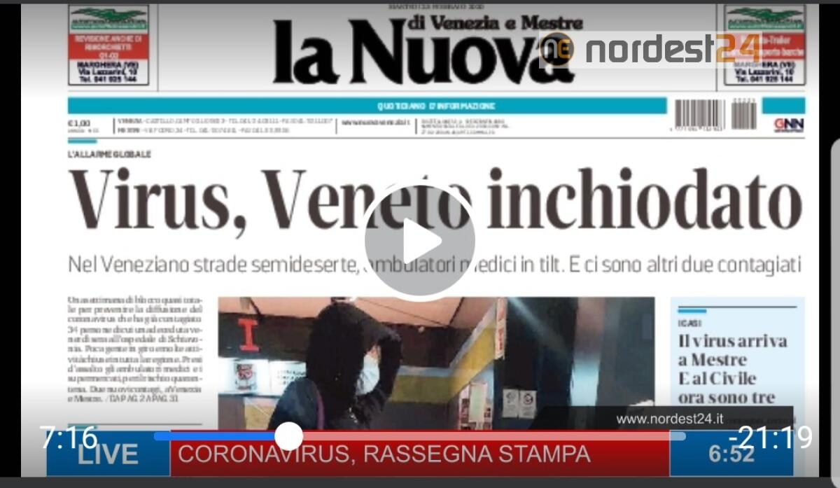 Coronavirus, rassegna stampa del 25 febbraio 2020 - 