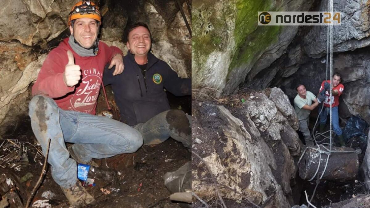 Grotta invasa dai rifiuti: lavorano 6 mesi per ripulirla - 