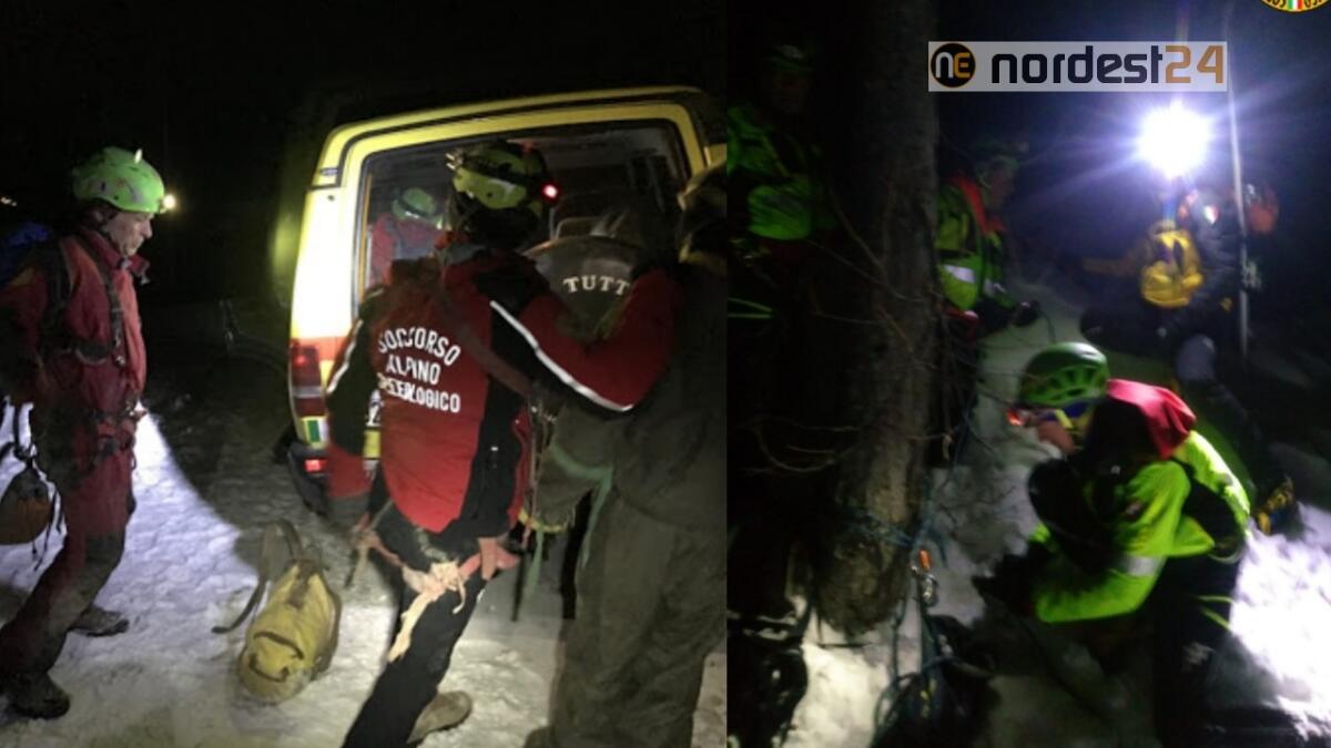 Sella Nevea, 2 sciatori bloccati scendendo fuoripista - 