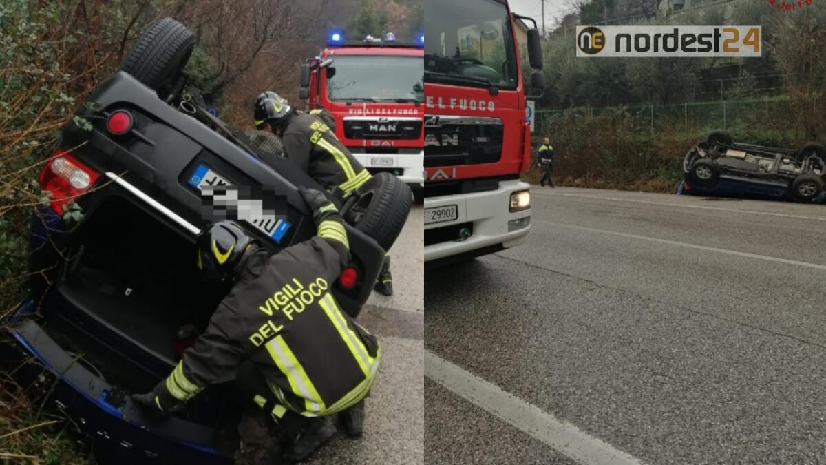 Si cappotta con l'auto in Strada Nuova per Opicina: un ferito - 