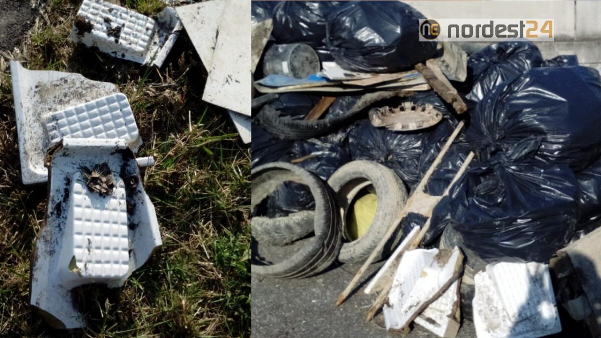 San Michele al Tagliamento, tra i fossi spunta un ponteggio edile e una turca - 