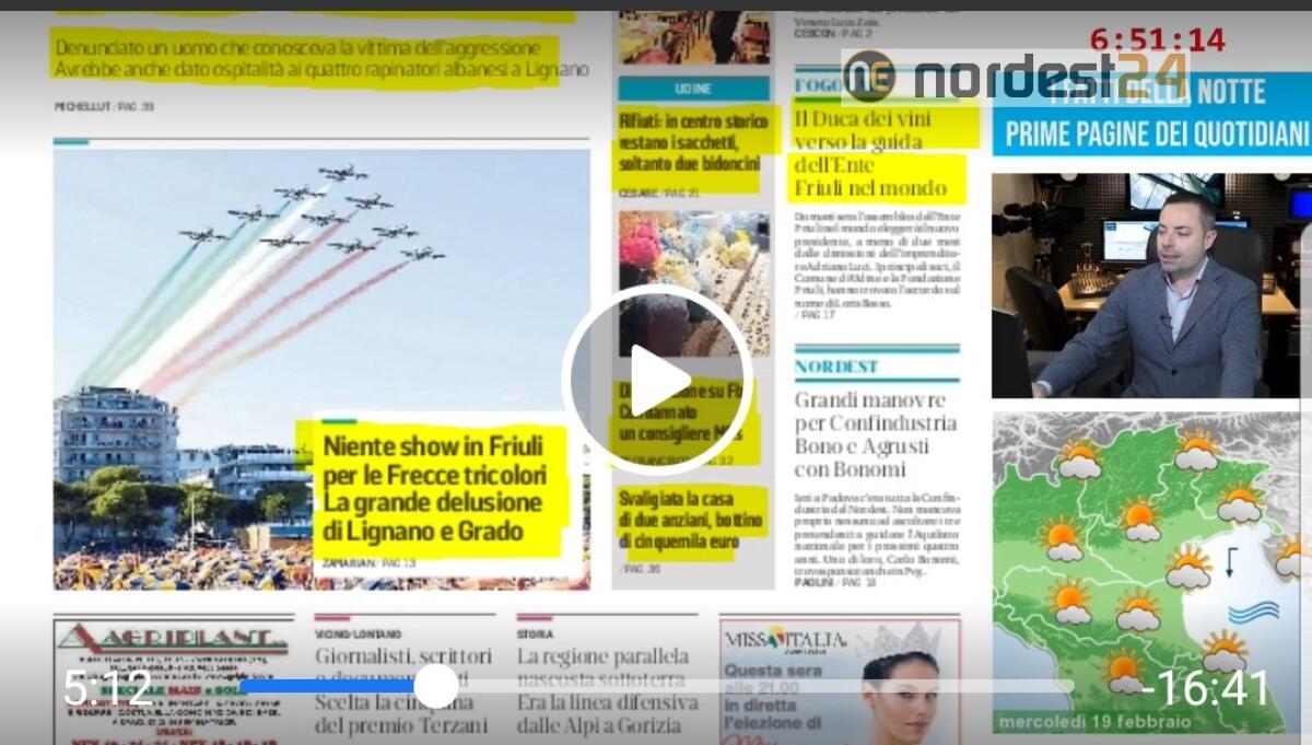 Buongiorno Nordest: la rassegna stampa del 19 febbraio 2020 - 