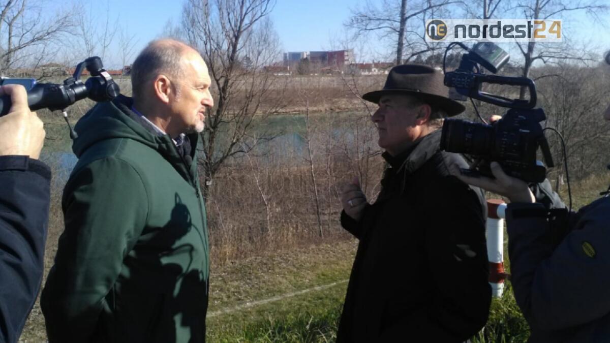 Speciale TG Uno intervista il sindaco Codognotto sulle piene del Tagliamento - 