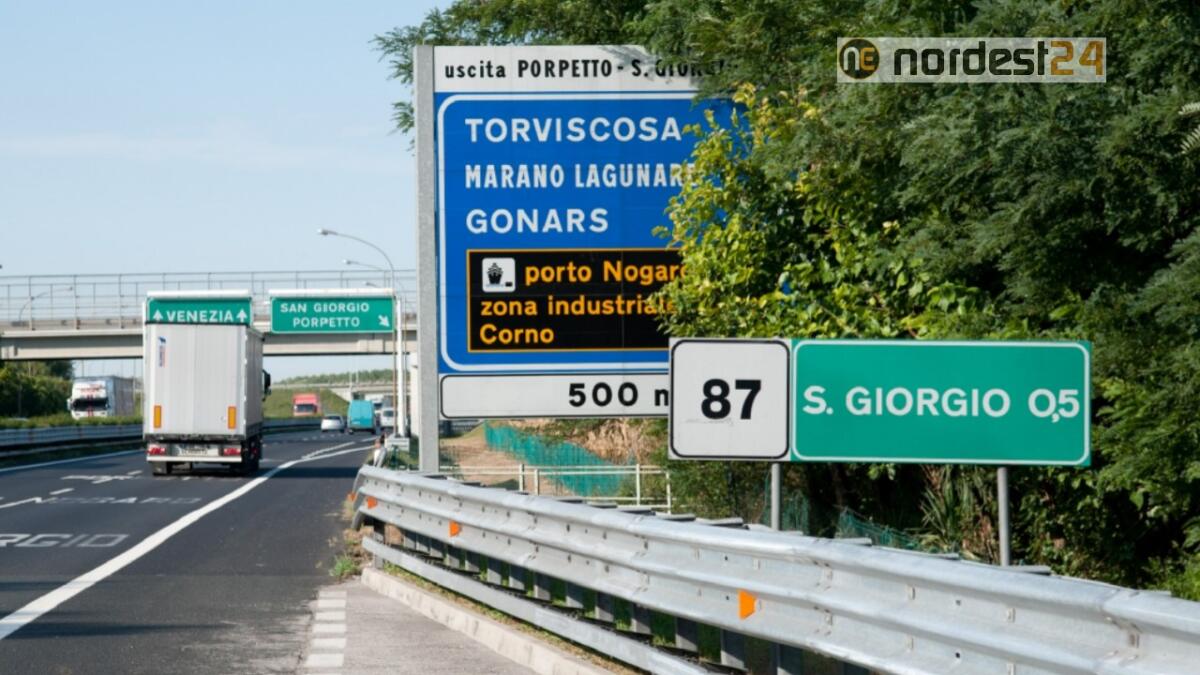 Autostrada A4, riaperto lo svincolo di San Giorgio di Nogaro - 