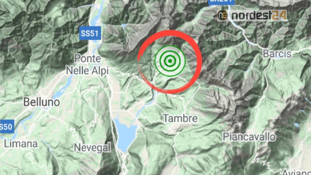 Scossa di terremoto nel Bellunese: epicentro a Chies d'Alpago - 