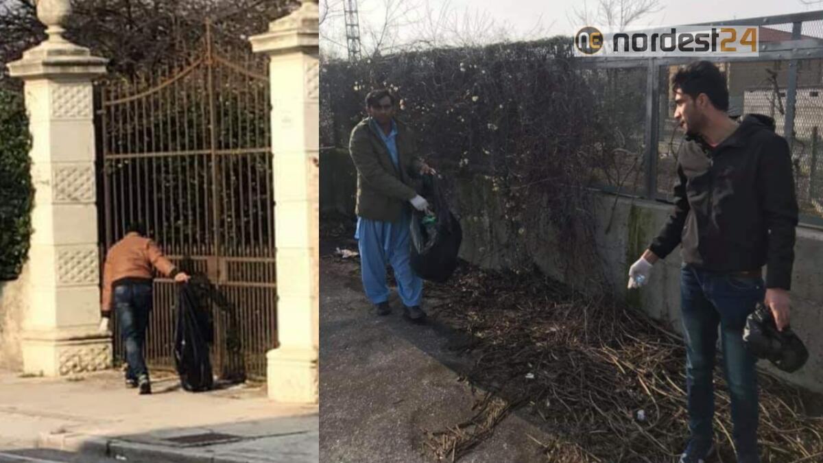 Udine. Migranti ripuliscono gratis strade e giardini della città -