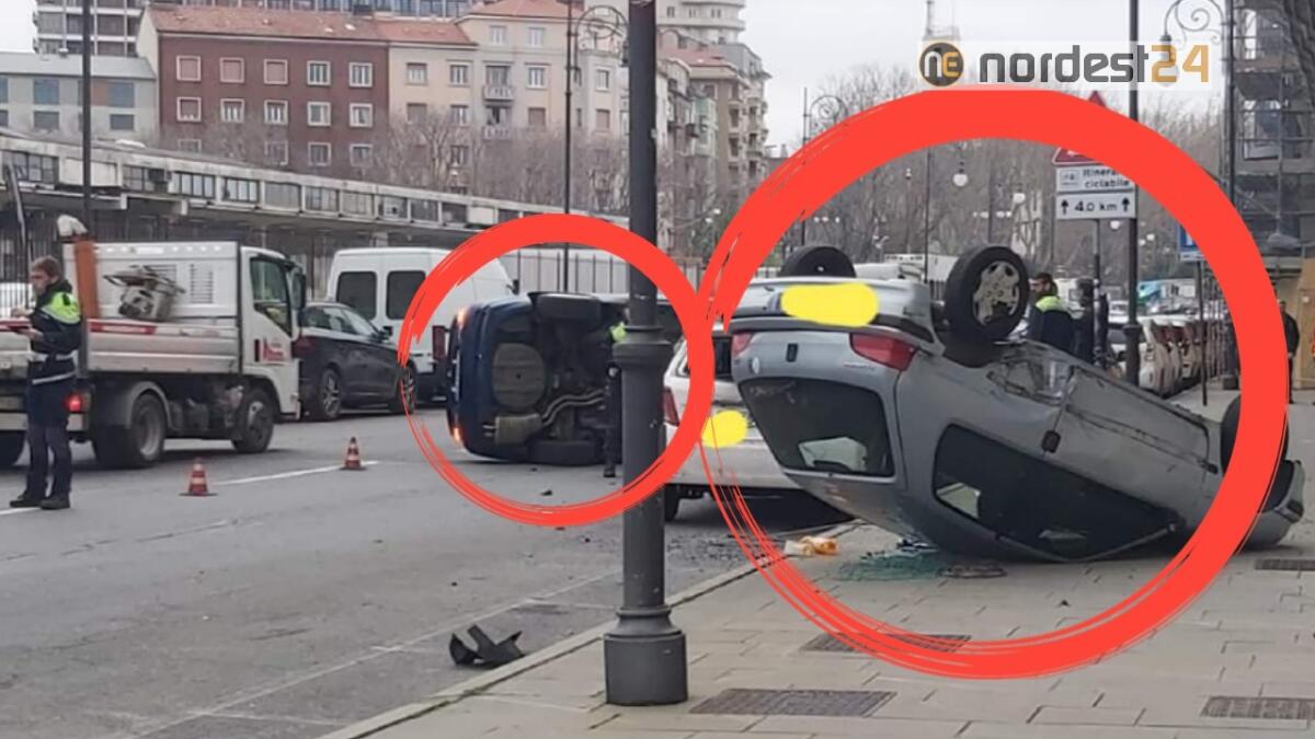 Scontro tra auto a Trieste: doppio cappottamento - 