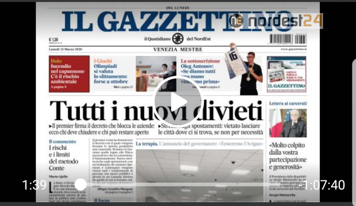 Dpcm e nuove restrizioni. Rassegna stampa 23 marzo 2020 - 